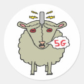 Anti-5G Sheep Ronde Sticker (Voorkant)