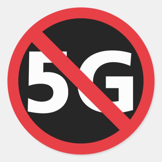 Anti-5G-sticker Ronde Sticker (Voorkant)
