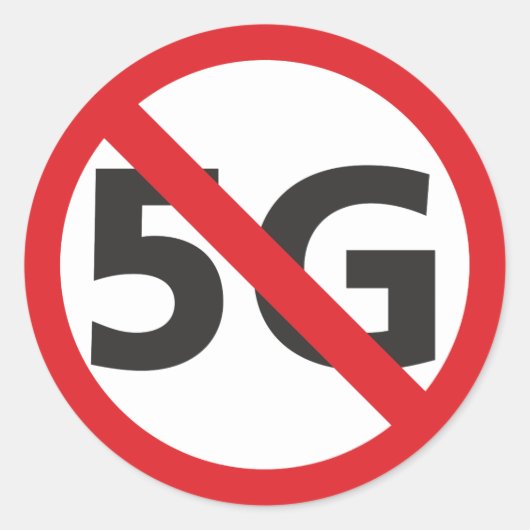 Anti-5G-sticker Ronde Sticker (Voorkant)