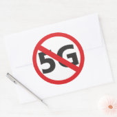 Anti-5G-sticker Ronde Sticker (Envelop)