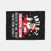 Anti 6-7 Santa Principal Crew Funny Santa Saying C Fleece Deken (Voorkant (Horizontaal))