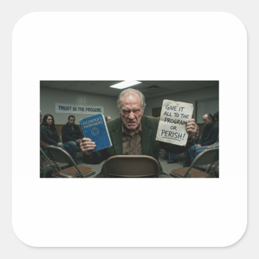 Anti-AA Geef Alles of Verdwijn Vierkante Sticker (Voorkant)