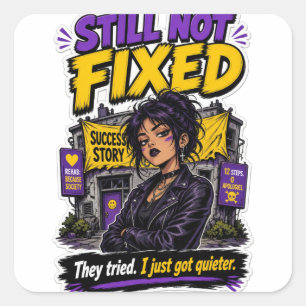 Anti AA Nog Niet Opgelost Vierkante Sticker