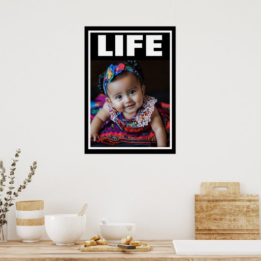 Anti-Abortus Prachtige Spaanse Baby Meisje Poster (Keuken)