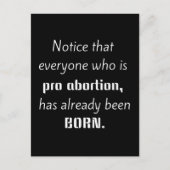 Anti-abortusverklaring Christelijk Briefkaart (Voorkant)