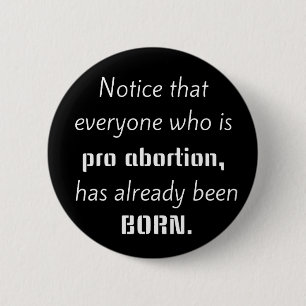Anti-abortusverklaring Christelijk Ronde Button 5,7 Cm
