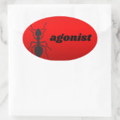 anti-agonist ovale sticker (Tas)