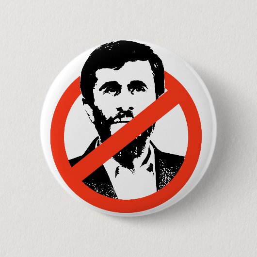 Anti-Ahmadinejad Ronde Button 5,7 Cm (Voorkant)