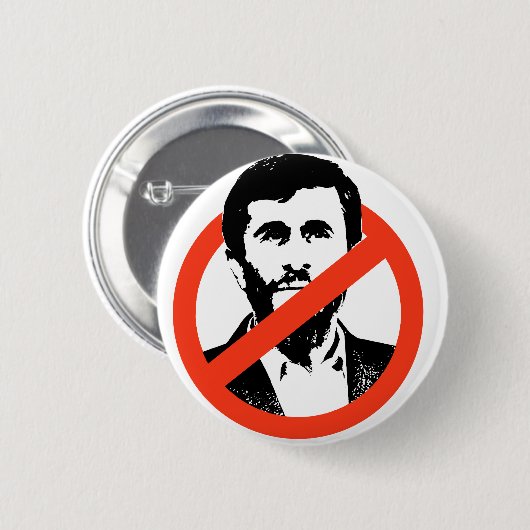 Anti-Ahmadinejad Ronde Button 5,7 Cm (Voorkant /achterkant)