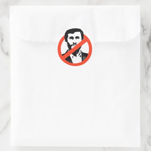Anti-Ahmadinejad Ronde Sticker (Tas)