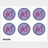 Anti AI 3 inch ronde sticker  (Vel)