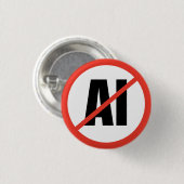 Anti-AI Ronde Button 3,2 Cm (Voorkant /achterkant)