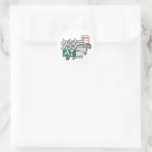 Anti-AI Ronde Sticker (Tas)