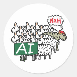 Anti-AI Ronde Sticker