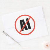 Anti-AI Ronde Sticker (Envelop)