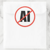 Anti-AI Ronde Sticker (Tas)