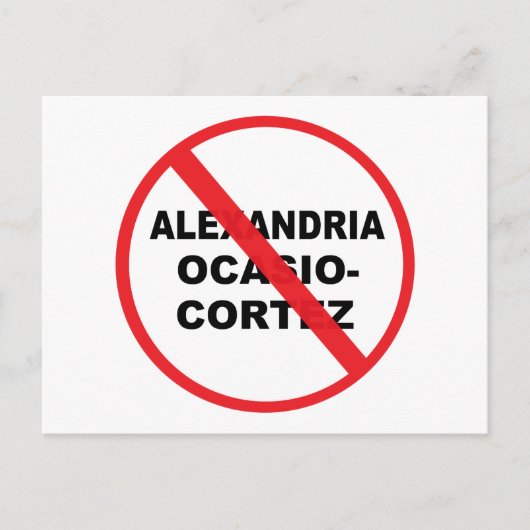 Anti Alexandria Ocasio-Cortez Briefkaart (Voorkant)