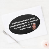 Anti Alexandria Ocasio-Cortez Ovale Sticker (Envelop)