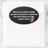 Anti Alexandria Ocasio-Cortez Ovale Sticker (Tas)