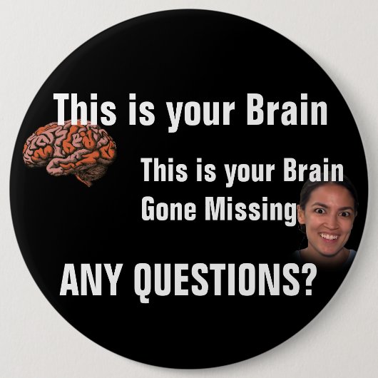 Anti Alexandria Ocasio-Cortez Ronde Button 6,0 Cm (Voorkant)