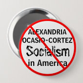 Anti-Alexandria Ocasio-Cortez Socialisme Ronde Button 4,0 Cm (Voorkant /achterkant)