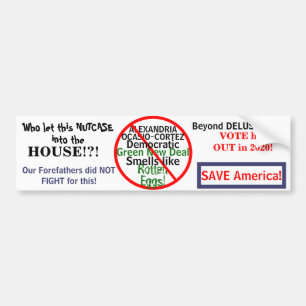 Anti-Alexandrië Ocasio-Cortez Green New Deal Bumpersticker