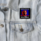 anti Allen West Vierkante Button 5,1 Cm (In situ)