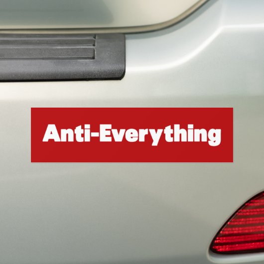 Anti-Alles Bumpersticker (Op auto)
