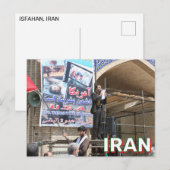 Anti-Amerikaans bord in Isfahan, Iran Briefkaart (Voorkant / Achterkant)