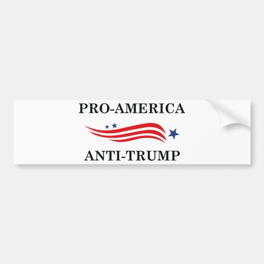 Anti-Amerikaanse antitrump Bumpersticker (Voorkant)
