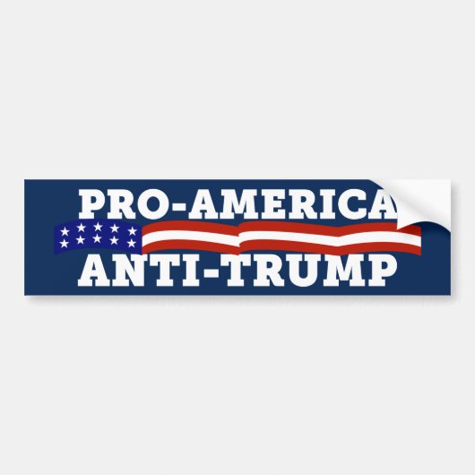 Anti-Amerikaanse antitrump Bumpersticker (Voorkant)
