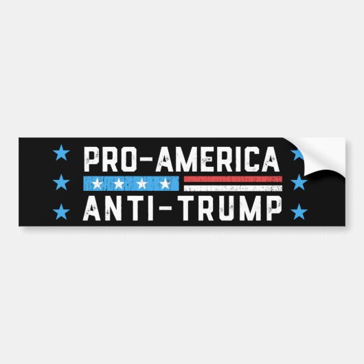 Anti-Amerikaanse antitrump Bumpersticker (Voorkant)