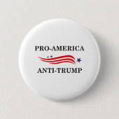 Anti-Amerikaanse antitrump Ronde Button 5,7 Cm (Voorkant)