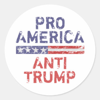 Anti-Amerikaanse antitrump Ronde Sticker