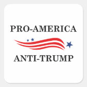 Anti-Amerikaanse antitrump Vierkante Sticker (Voorkant)