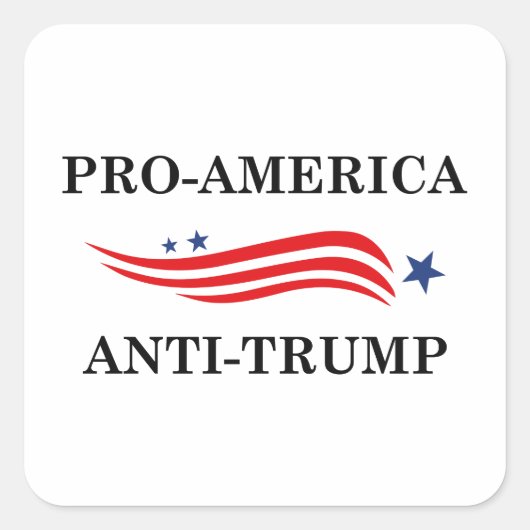Anti-Amerikaanse antitrump Vierkante Sticker (Voorkant)