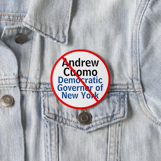 Anti-Andrew Cuomo Democraat Gouverneur van New Yor Ronde Button 7,6 Cm (In situ)