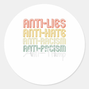 Anti-anti-anti-anti-anti-racisme antidiefstal ANTI Ronde Sticker