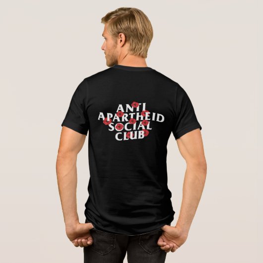 Anti Apartheid Social Club Poppy Flower Tri-Blend Shirt (Achterkant volledig)