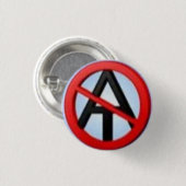 Anti-atheïstische knop 2 ronde button 3,2 cm (Voorkant /achterkant)