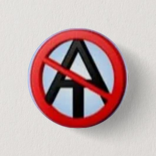 Anti-atheïstische knop 2 ronde button 3,2 cm (Voorkant)