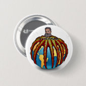 Anti-Audisme - de Octopus van AGB Ronde Button 5,7 Cm (Voorkant /achterkant)