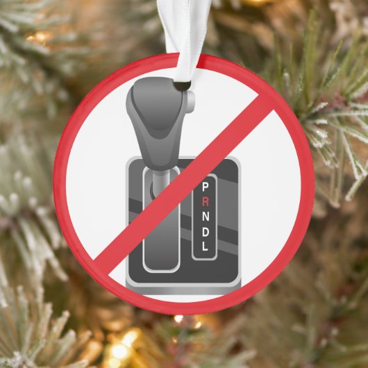 Anti-Automatisch - Grappige Stick Shift Handgescha Ornament (Boom)