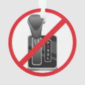 Anti-Automatisch - Grappige Stick Shift Handgescha Ornament (achterkant)