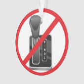 Anti-Automatisch - Grappige Stick Shift Handgescha Ornament (voorkant)
