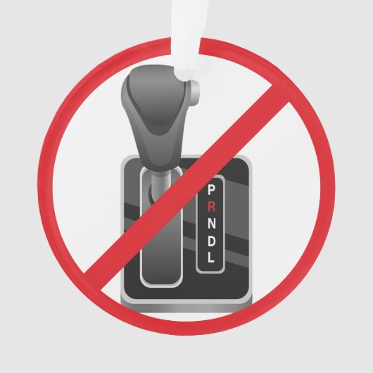 Anti-Automatisch - Grappige Stick Shift Handgescha Ornament (voorkant)