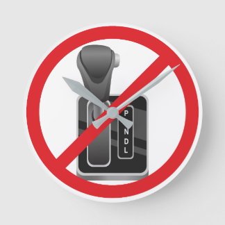 Anti-Automatisch - Grappige Stick Shift Handgescha Ronde Klok