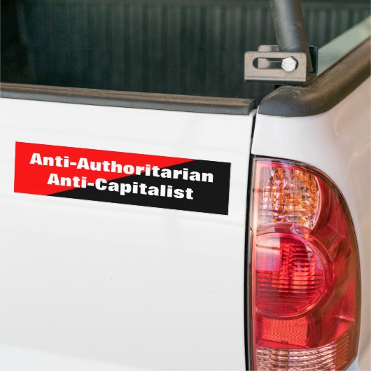 anti-autoritaire anti-kapitalistische bumpersticke bumpersticker (Op Truck)