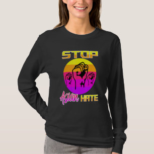 Anti-Aziatisch-Amerikaans T-shirt Retro ondersteun