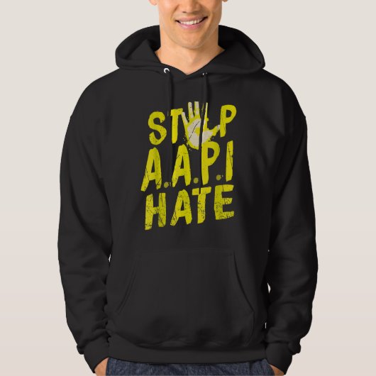 Anti Aziatisch Racisme AAPI Steun Stop AAPI Haat Hoodie (Voorkant)